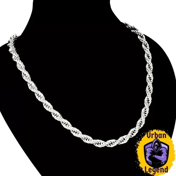 *NEW!* 20 5.5MM 925 Silver Italian Rope Chain